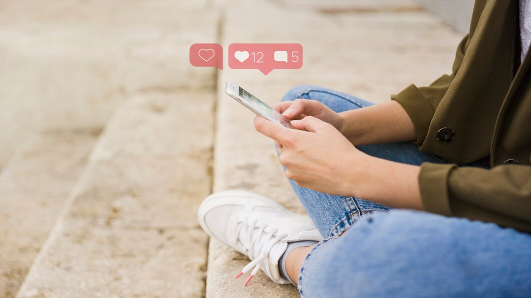 close-up-woman-sitting-stairs-using-social-media-app-mobile_23-2147844491