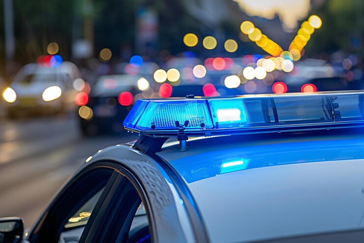 police-car-with-flashing-blue-lights-city-dusk_661495-61215